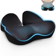 thumbnail image 1 of Cojin de Memory Foam para Asientos,Cojin de Asiento Ergon&oacute;mico para Silla de Oficina,Alivia los Dolores de Espalda,C&oacute;ccix y Ci&aacute;tica,Funda de Silla Extra&iacute;ble, 1 of 9
