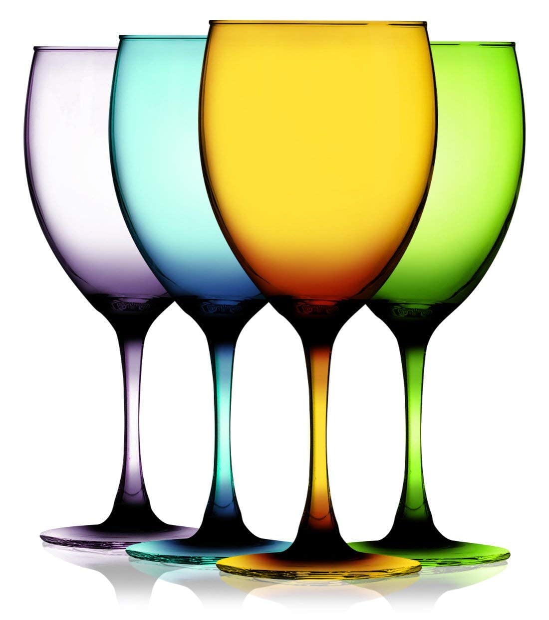 LIBBEY STEMLESS 16.8 OZ Wine Glasses Purple Color New !! SET OF 4 