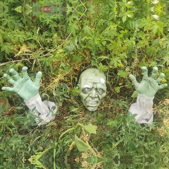 Estacas de césped de cara y brazos de zombi de Halloween para la mejor decoración de cementerio de Halloween Decoraciones de Halloween ShuxiuWang 8390614709935