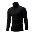 thumbnail image 4 of Floleo Winter Men's Turtleneck Sweater Men Casual Long Sleeve Retro Twisted Knitted Pullover Sweaters, 4 of 6