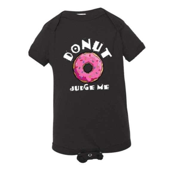 PleaseMeTees™ Baby Doughnut Donut Do Not Judge Me Dessert HQ Jumpsuit