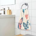 thumbnail image 3 of Yayeee 100% Cotton Hand Towels for Bathroom 16" x 28" Soft Absorbent Kitchen Towel, Green Butterflies, 3 of 7