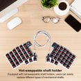 thumbnail image 4 of Teclado Ergonómico Dividido Soporte Intercambio Hot QMK/Vial (kit Eje) Rojo, 4 of 9