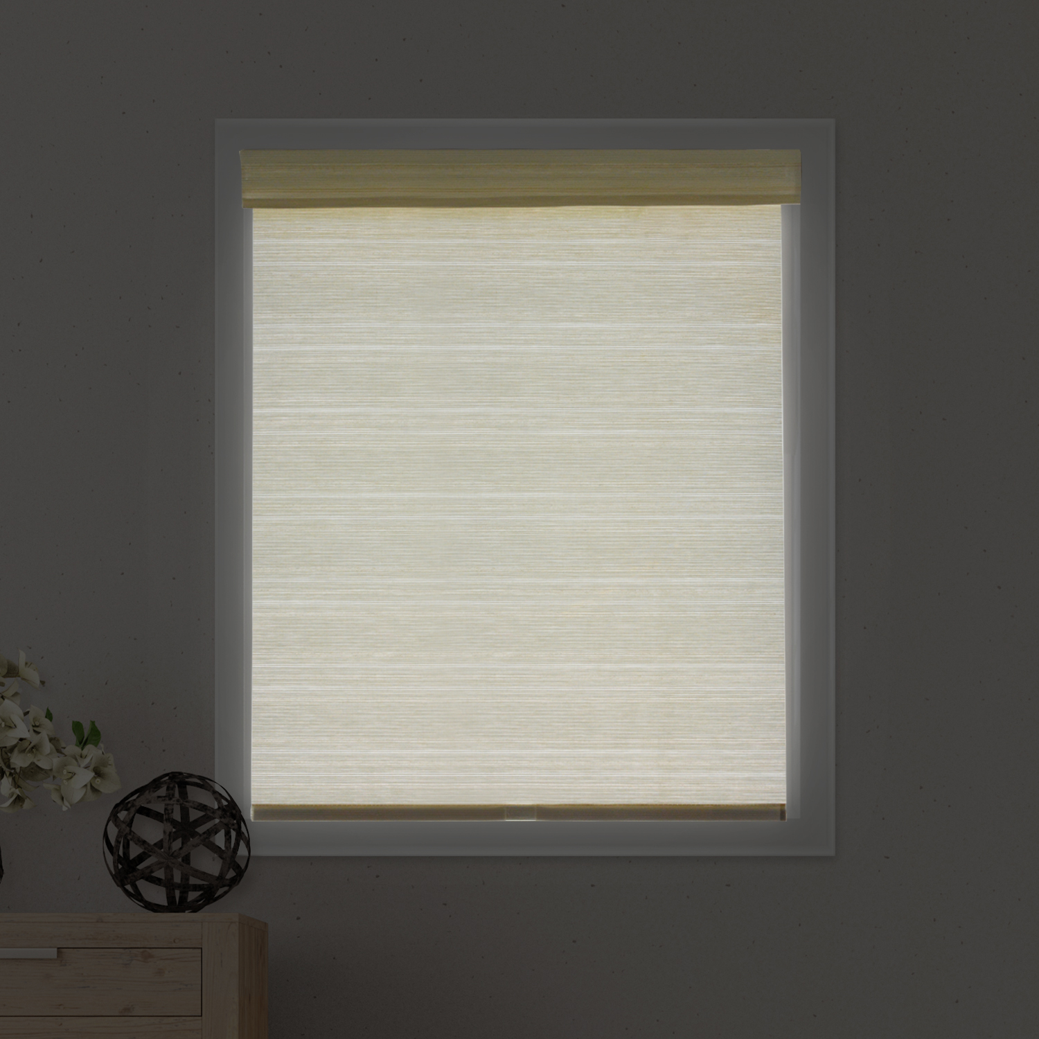 Chicology Privacy & Natural Woven Free-Stop Cordless Roller Shades