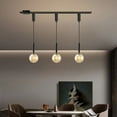 thumbnail image 2 of Kiven H-Type Track Lighting, 1-Light Modern Halo Track Pendant Light with Glass Shade & E12 Socket, Adjustable Length, 2 of 7