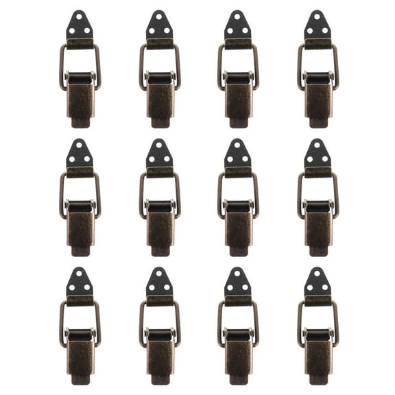 unbranded 12pcs Suitcase Chest Tool Boxes Spring Loaded Toggle Latch Hasp Lock Locking