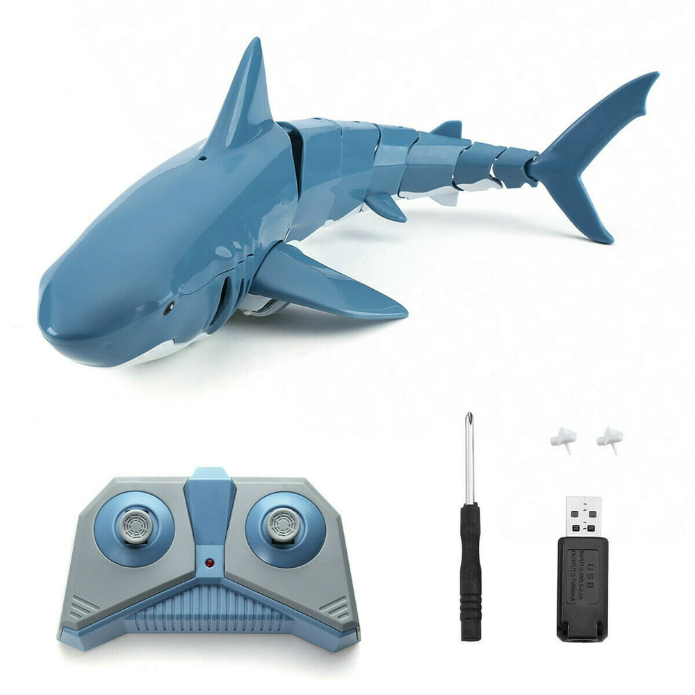 New Remote Control Mini Shark Electric Toy RC Boat Swimming Waterproof ...