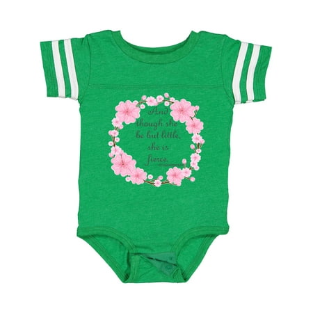 

Inktastic And Though She Be but Little She is Fierce Gift Baby Girl Bodysuit