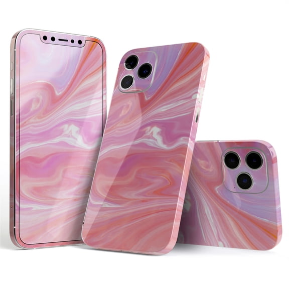 DesignSkinz Marbleized Pink Paradise Full-Body Skin Decal Wrap Cover for iPhone 16