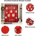 thumbnail image 3 of Red Christmas Shower Curtain, Christmas Snowflakes Shower Curtains for Bathroom Decor, Winter Holiday Shower Curtain, Xmas Glitter Sparkle Fabric Cloth Bath Curtain, 72x72 Inch, 3 of 6