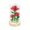 thumbnail image 2 of Micropartículas de rosa eterna para el día de San Valentín compatibles con bloques de construcción ensamblados con Lego, 2 of 4
