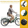thumbnail image 5 of Dextrus Removable Baskets Unisex Adult Tricycle, Olive Green, 24", 5 of 9