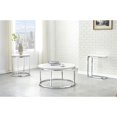 thumbnail image 4 of Steve Silver Table d'Appoint en Marbre Blanc et Chrome, 4 of 4