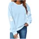 thumbnail image 2 of Ailaofu Women's Ghost Skull Crop Sweatshirt Fall Halloween Long Sleeve Pullover Spooky Season Sweatshirt, 2 of 4
