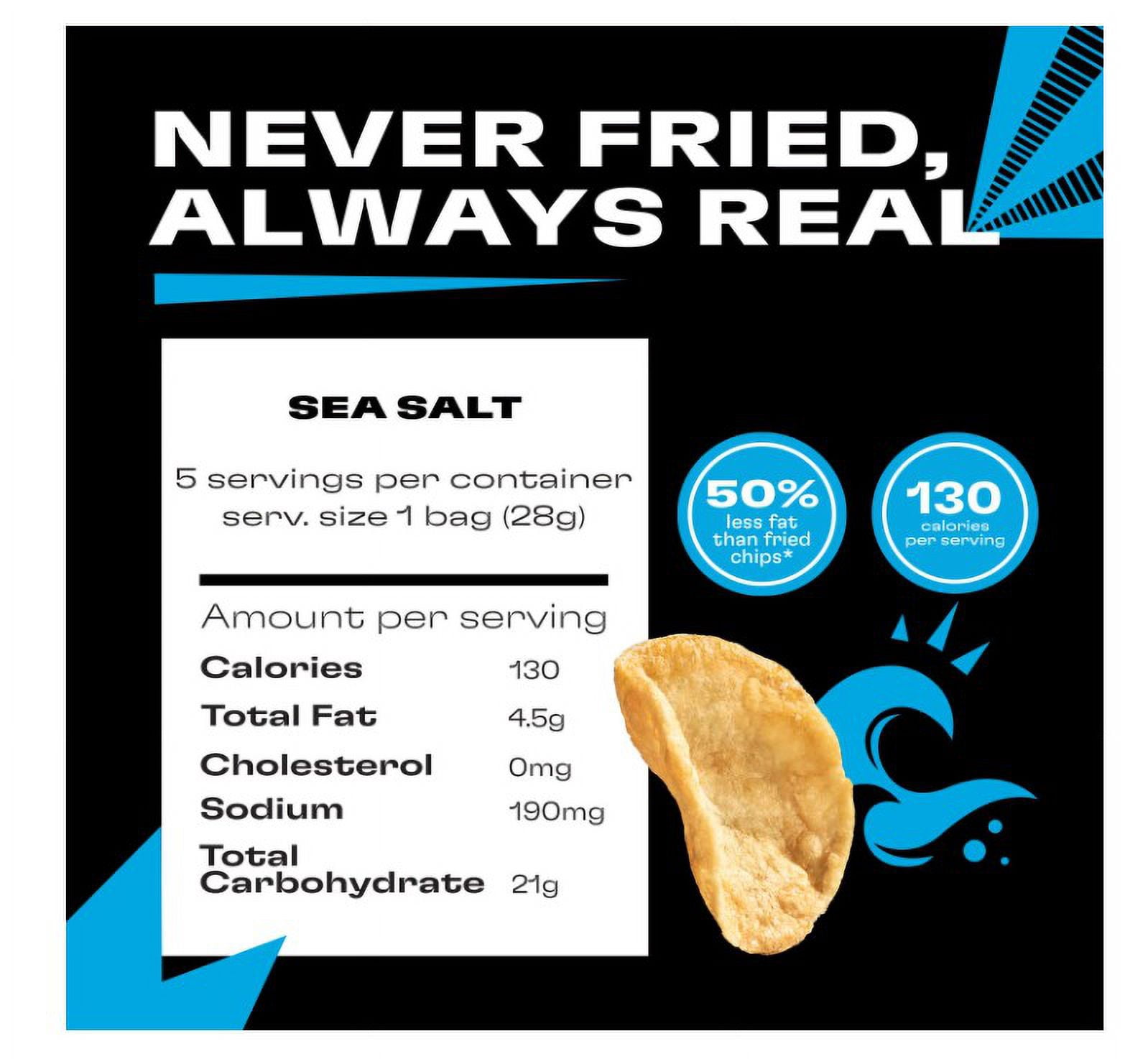 Popchips Potato Chips, Sea Salt, 5 Oz Bags - Pack Of 4