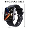 thumbnail image 3 of F57L Smart Watch Monitor de presión arterial de frecuencia cardíaca de carga magnética (negro), 3 of 9