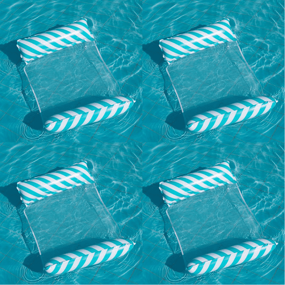 Peggybuy Floating Bed Inflatable Mattress Swimming Pool Beach Water Lounges (Blue)