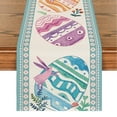 thumbnail image 5 of Happy Easter Table Runner and Placemats Set, Spring Bunny Table Runner and 4Pcs Plcemats, Seasonal Holiday Dining Table Decor for Kitchen Farmhouse Home Party Decorations, 5 of 6