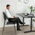 thumbnail image 2 of GIANNA Office Guest Chair, Bonded Leather Executive Side Chair， Reception Chair with Solid Metal Frame， Home Office Furniture，Black, 2 of 6