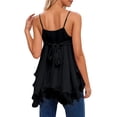 thumbnail image 2 of ZIXKCGDSE Flowy Tank Tops for Women Ruffle Spaghetti Strap Camisole Summer Trendy Clothes Size XL, 2 of 3