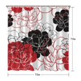 thumbnail image 5 of Waterproof Beautiful Wild Peonies Flower Shower Curtain 72x72 Inch Boho Style Polyester Unique Shower Curtain for Bathroom Hotel Home Decor with 12 Plastic Hooks, 5 of 5