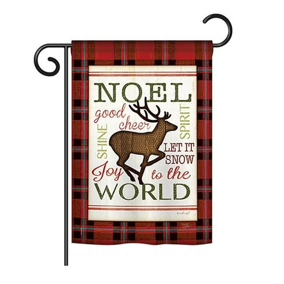 Breeze Decor BD-XM-G-114182-IP-BO-DS02-US Cheer to Reindeer Winter - Seasonal Christmas Impressions Decorative Vertical Garden Flag - 13 x 18.5 in.