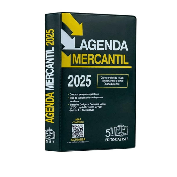 Libro Agenda Mercantil 2025 Tapa Blanda, Autor Ediciones Fiscales Isef, Editorial Ediciones Fiscales Isef