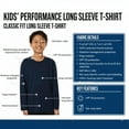 thumbnail image 3 of Allpro Youth Pro-Lock Performance Long Sleeve T-Shirt 100% Polyester Moisture Wicking Tee (Royal, L), 3 of 7