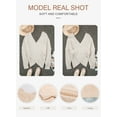 thumbnail image 3 of Asyoly Women Sexy Cross Wrap Sweaters V Neck Long Sleeve Solid Color Asymmetric Hem Backless Knitted Pullover Elegant Jumper Tops, 3 of 6