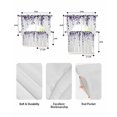 thumbnail image 5 of Purple Eucalyptus Leaves Swag Kitchen Curtains Sets for Windows 24 Inch Length, Summer Watercolor Leaf Short Window Curtain Panels Swags Valances and Tiers 3 Piece Set for Cafe/Dining Room, 5 of 5