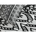 thumbnail image 4 of Ambesonne Folk Quilted Bedspread Set 3 Pcs, Swirls and Leaf Art, Queen Size, White Black, 4 of 5