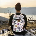 thumbnail image 6 of Backpack Cooler lunch bag 36 Can Capacity Insulated Bag for Camping, Beach, Hiking & Travel Cartonn Halloween-themed Icons, 6 of 7