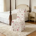 thumbnail image 4 of Chair Covers for Dining Room With Skirt's, Stretch Chair Protector Slipcovers,Flower Print Stool Cover High Elasticity All-Over Chair Cover, 4 of 7