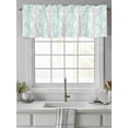 thumbnail image 2 of Tree Branch Valances for Windows, Rod Pocket Kitchen Valance Curtains - Soft & Washable Small Window Treatment for Living Room, Bathroom, Turquoise Blue 54x18inch, 1 Panel, 2 of 9