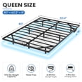 thumbnail image 2 of Awesofurni Floating Bed Frame Queen with Smart LED Lights and Charging Station, Modern Metal Platform Bed Frame, No Box Spring Needed, Black, 2 of 9