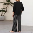 thumbnail image 6 of Womens Sets 2 Piece Outfits Summer Outfits Lounge Sets Short Sleeve Tops Wide Leg Pants Vacation Travel Outfits, 6 of 6