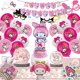 thumbnail image 2 of Juego de vajilla para fiesta de cumpleaños con melodía de Sanrio, pancarta desechable para tarta, bandera colgante, globos con melodía, decoración de cumpleaños, 2 of 6