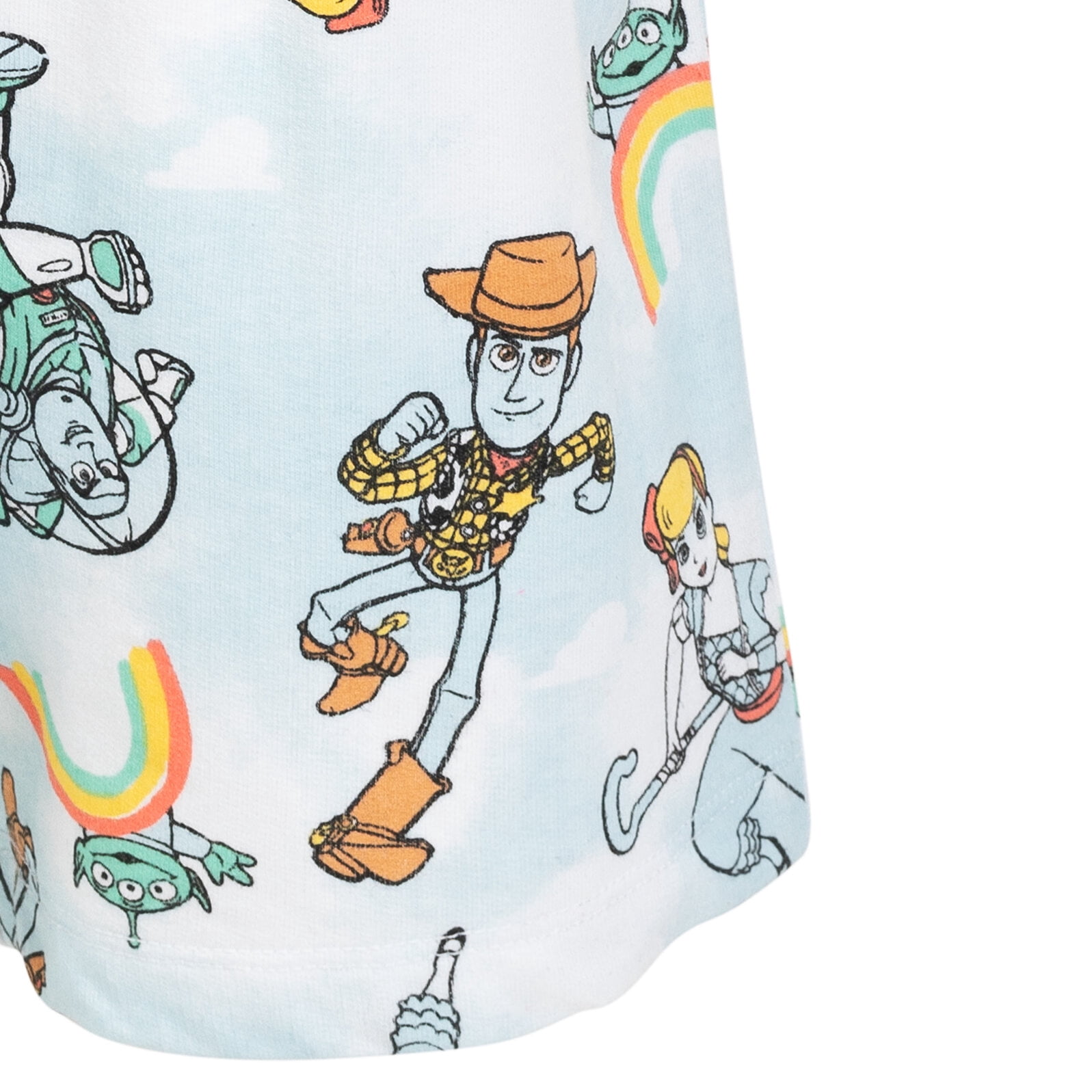 Disney Pixar Toy Story Woody Buzz Lightyear Bo Peep Infant Baby Girls French Terry Romper Infant to Big Kid