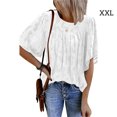 thumbnail image 3 of Minnieouse Cuello para mujer, camisa de media manga, jersey con volantes, blusa de encaje estético, baile de cumpleaños, ropa de primavera y Prendas para la parte del cuerpo Blanco XXL Minnieouse AP010705-23, 3 of 5