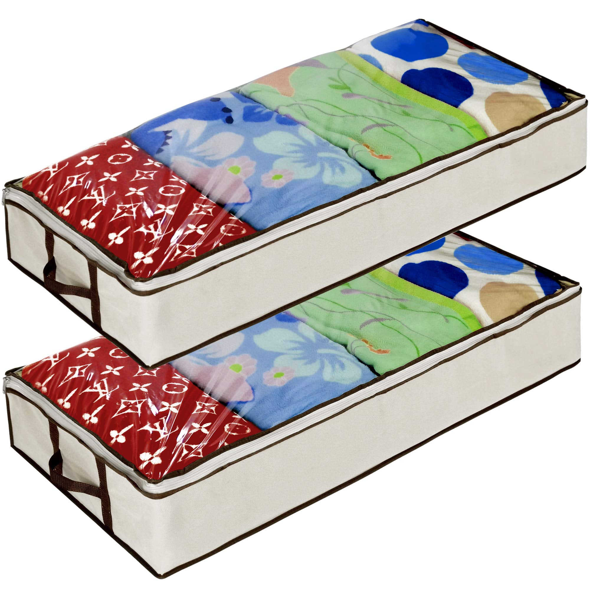 Ziz Home Zippered Under Bed Storage Bag