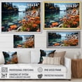 thumbnail image 4 of Designart "Maple Isle Retreat " Floral Floater Framed Wall Art Living Room, 4 of 7
