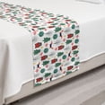 thumbnail image 2 of Cartoon Bed Runner, Themed Winter Forest and Fauna with Trees Fox and Bear, Decorative Accent Bedding Scarf for Hotels Homes and Guestrooms, Twin, Multicolor, by Ambesonne, 2 of 2