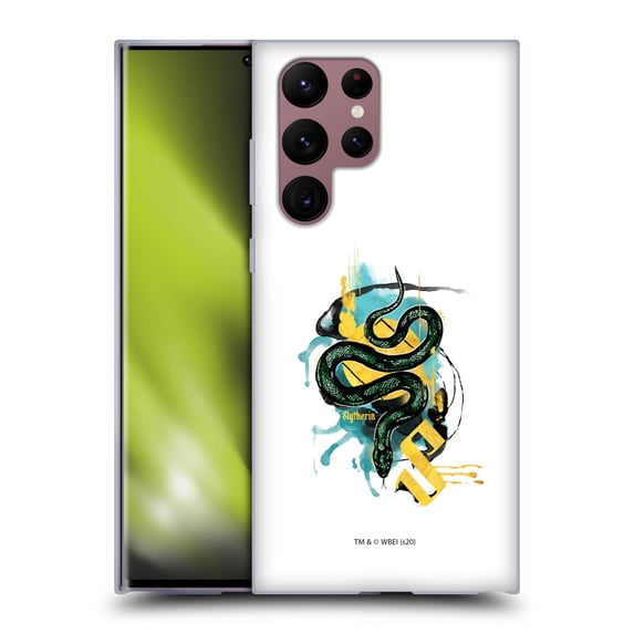 Head Case Designs Officially Licensed Harry Potter Deathly Hallows XXIV Slytherin Soft Gel Case Compatible with Samsung Galaxy S22 Ultra 5G