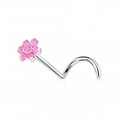 thumbnail image 4 of Luxe Modz 18G 20G Threadless Push In 7-stone CZ Flower Nose Screw Studs Rings Nostrial Piercing Jewelry 1/4" 6mm for Men Women - Sold Individually, 4 of 8