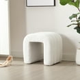 thumbnail image 6 of Zesthouse Multi-Functional Ottoman Stool, Tufted Sherpa Foot Stools Ottoman for Couch, Modern Vanity Stool for Living Room, Bedroom and Entryway, White, 6 of 12