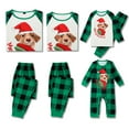 thumbnail image 4 of URMAGIC Christmas Pajamas Matching Sets for Family Green Plaid Tops and Pants Pjs Set Long Sleeve Xmas Sleepwear, 4 of 14