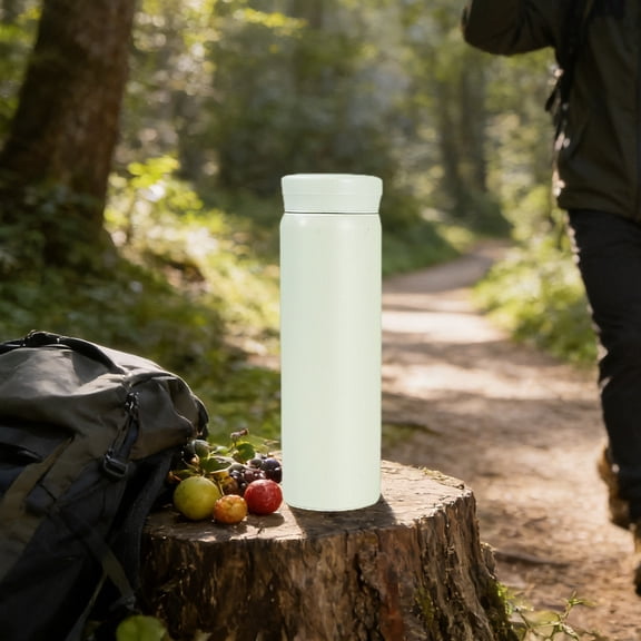 Green Glitter 300ml Travel Thermos, Stainless Steel Vacuum Insulated Bottle with 12-24hr Hot/Cold Retention for Sports & Travel