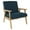 Klein Azure, variant on Weldon Armchair in Navy Fabric with Antique White Finished Frame