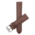 thumbnail image 1 of 22mm Leather Watch Band Strap, Mat Finish, Tone-on-Tone Stitching, Stainless Steel Buckle, 1 of 7