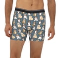 thumbnail image 2 of Cauagu Cartoon Bulldog 1 Print Men's Boxer Briefs, Funny & Cute Underwear Elastic Waistband Briefs Ideal Gift for Men,1-Pack, 2 of 7